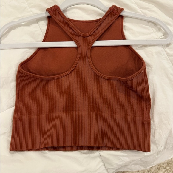 Target Brown Ribbed Crop Tank Top - Picture 3 of 4